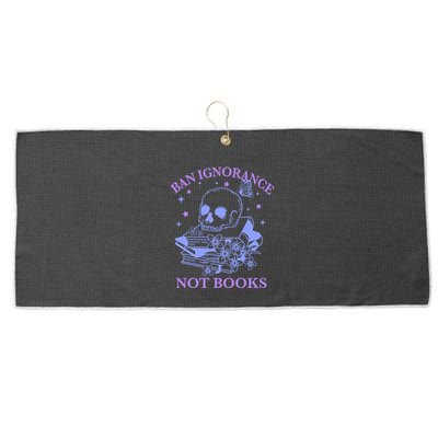 Ban Ignorance Not Books Large Microfiber Waffle Golf Towel