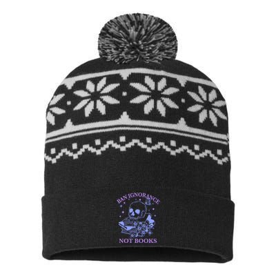 Ban Ignorance Not Books USA-Made Snowflake Beanie