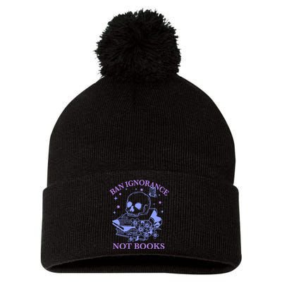 Ban Ignorance Not Books Pom Pom 12in Knit Beanie