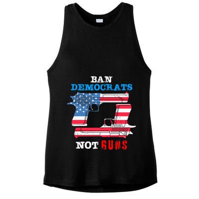 Ban Idiots Not Guns 2nd Amendment Constitution Rights Ladies PosiCharge Tri-Blend Wicking Tank