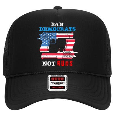 Ban Idiots Not Guns 2nd Amendment Constitution Rights High Crown Mesh Back Trucker Hat