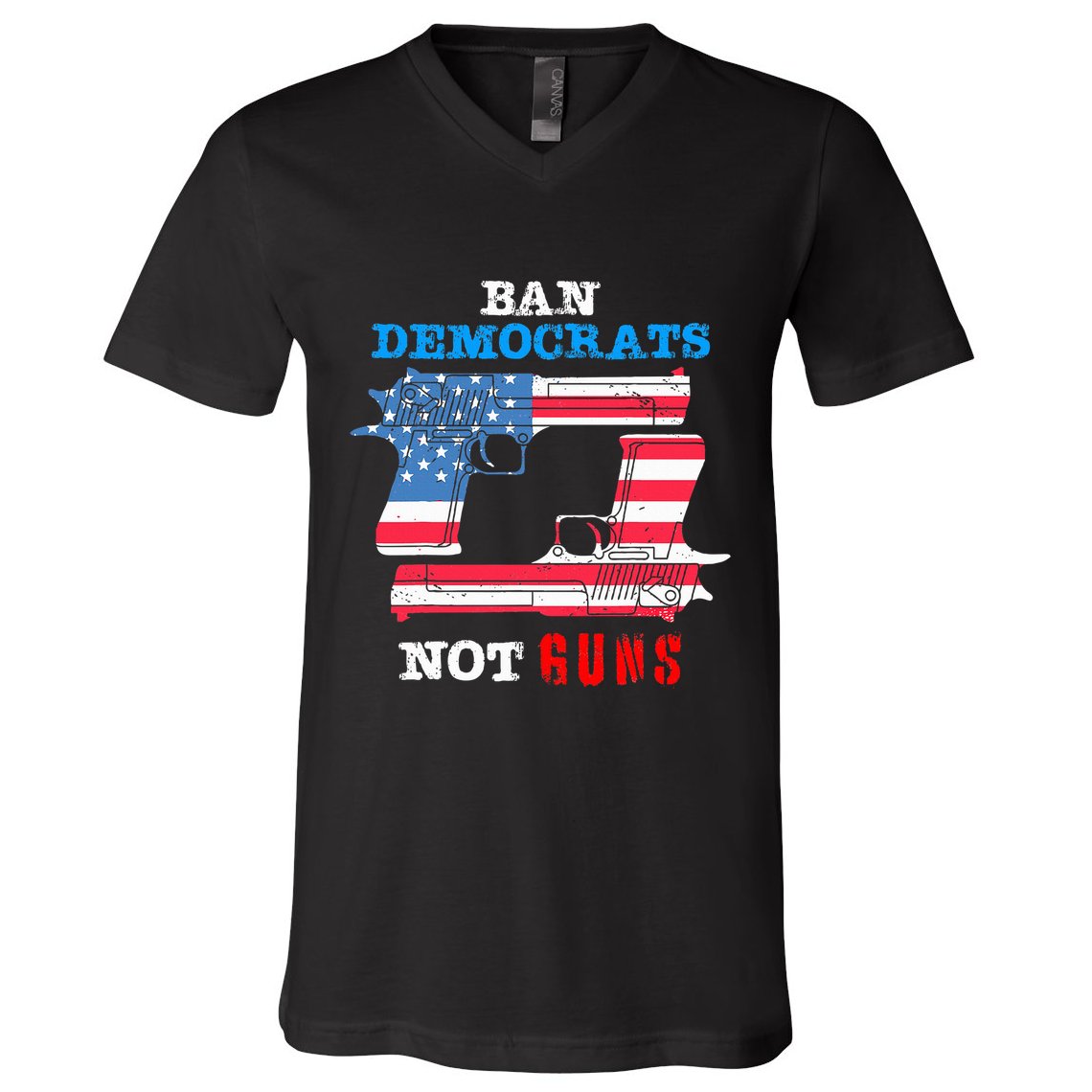 Ban Idiots Not Guns 2nd Amendment Constitution Rights V-Neck T-Shirt