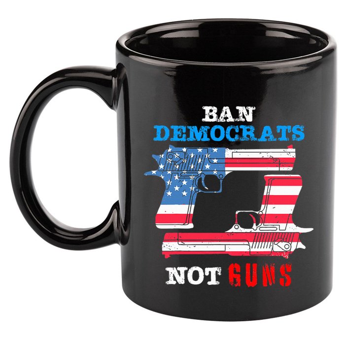 Ban Idiots Not Guns 2nd Amendment Constitution Rights 11oz C Handle Ceramic Mug