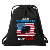 Ban Idiots Not Guns 2nd Amendment Constitution Rights Drawstring Bag