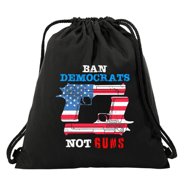 Ban Idiots Not Guns 2nd Amendment Constitution Rights Drawstring Bag