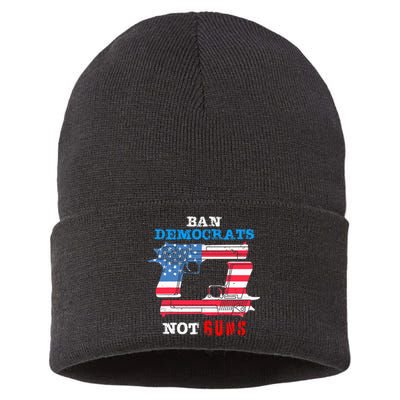 Ban Idiots Not Guns 2nd Amendment Constitution Rights Sustainable Knit Beanie