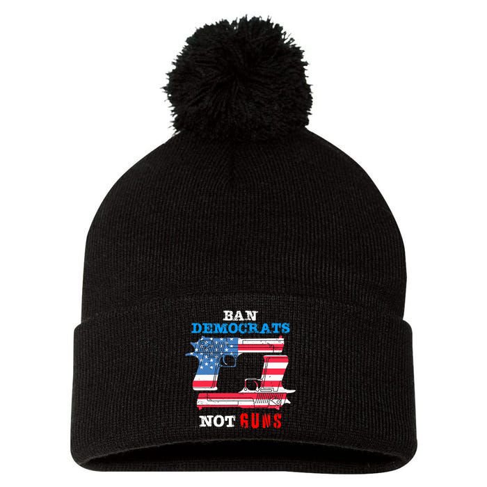 Ban Idiots Not Guns 2nd Amendment Constitution Rights Pom Pom 12in Knit Beanie