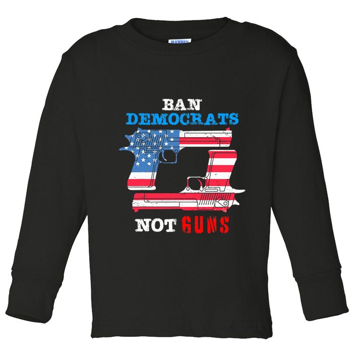 Ban Idiots Not Guns 2nd Amendment Constitution Rights Toddler Long Sleeve Shirt