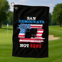 Ban Idiots Not Guns 2nd Amendment Constitution Rights Golf Towel
