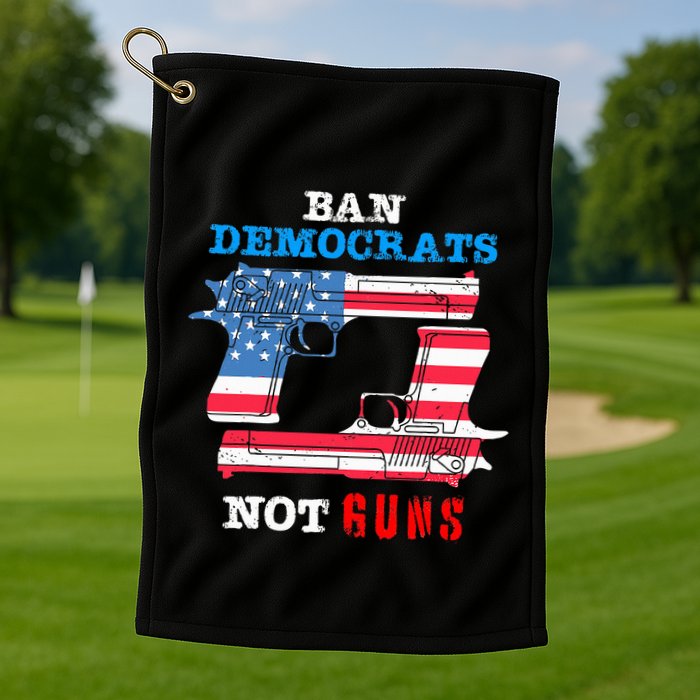 Ban Idiots Not Guns 2nd Amendment Constitution Rights Golf Towel