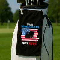Ban Idiots Not Guns 2nd Amendment Constitution Rights Golf Towel