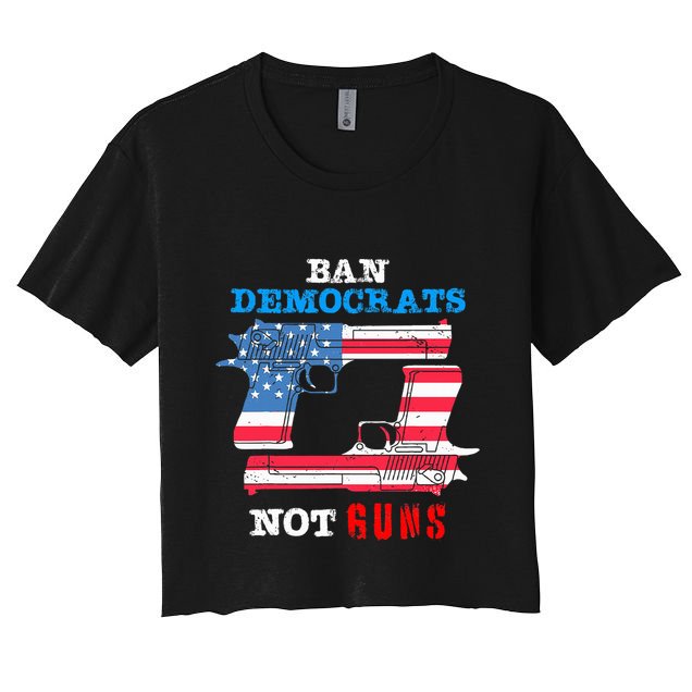 Ban Idiots Not Guns 2nd Amendment Constitution Rights Crop Top