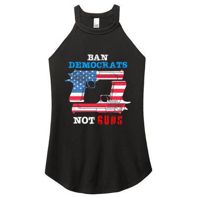 Ban Idiots Not Guns 2nd Amendment Constitution Rights Women's Perfect Tri Rocker Tank