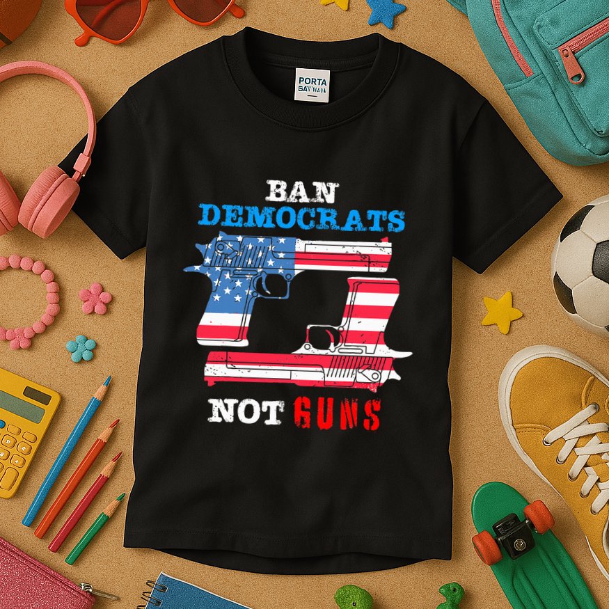 Ban Idiots Not Guns 2nd Amendment Constitution Rights Kids T-Shirt