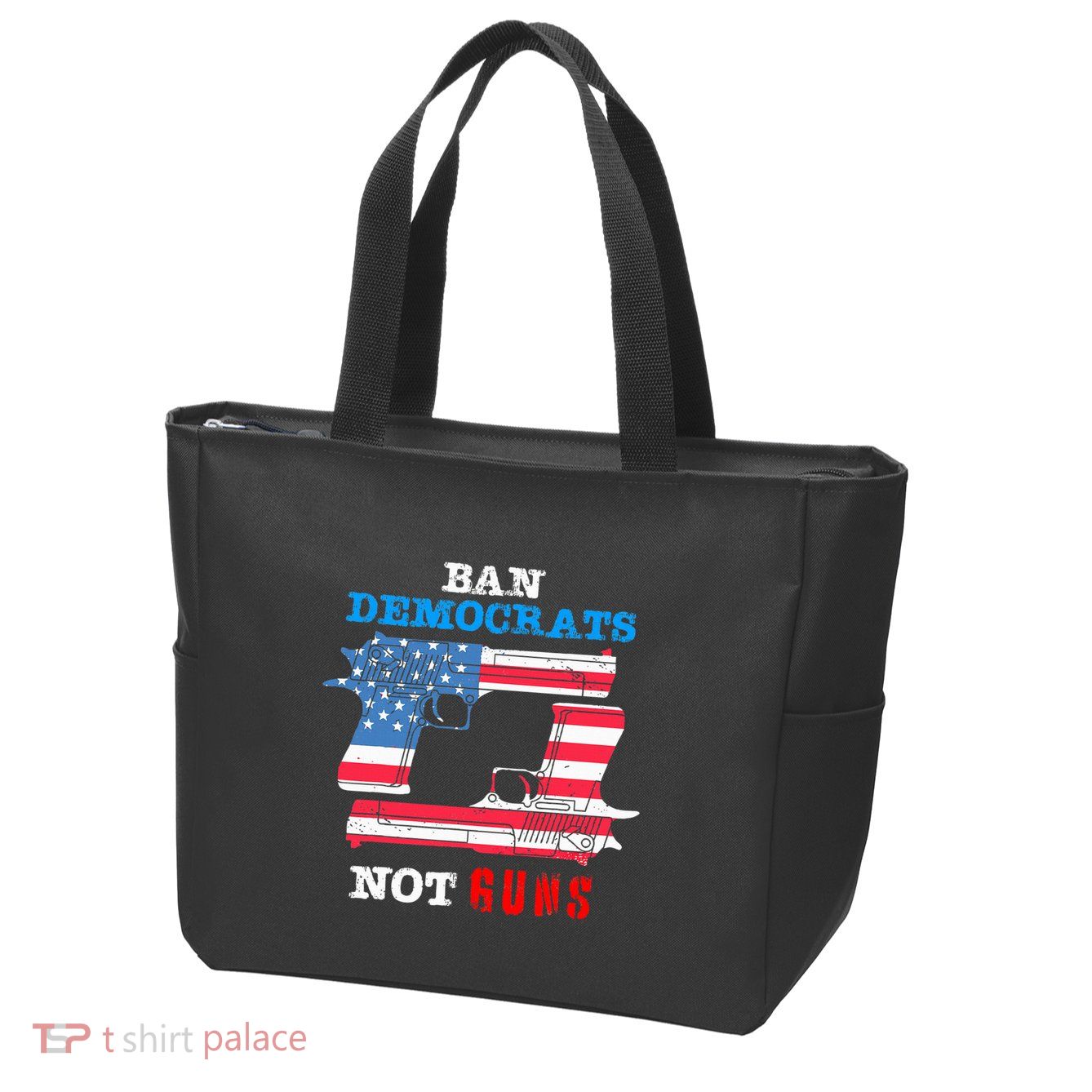 Ban Idiots Not Guns 2nd Amendment Constitution Rights Zip Tote Bag