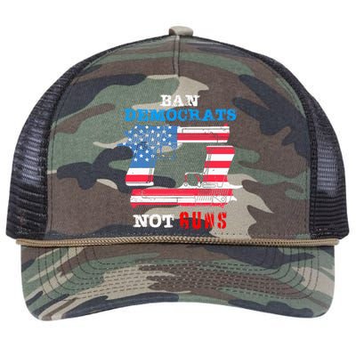 Ban Idiots Not Guns 2nd Amendment Constitution Rights Retro Rope Trucker Hat Cap