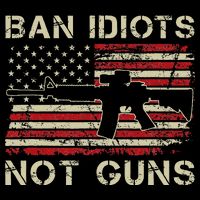 Ban Idiots Not Guns Ar15 Usa Flag 2nd Amendment Funny Gun Youth Performance Sprint T-Shirt