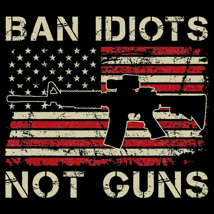 Ban Idiots Not Guns Ar15 Usa Flag 2nd Amendment Funny Gun Youth Performance Sprint T-Shirt