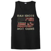 Ban Idiots Not Guns Ar15 Usa Flag 2nd Amendment Funny Gun PosiCharge Competitor Tank