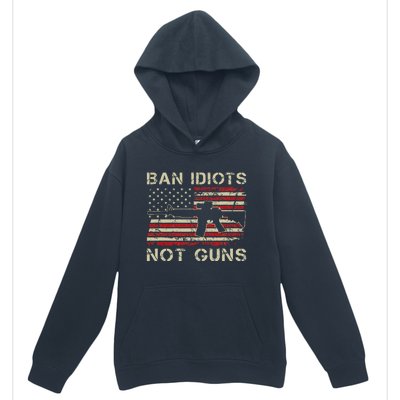 Ban Idiots Not Guns Ar15 Usa Flag 2nd Amendment Funny Gun Urban Pullover Hoodie