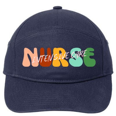 Boho Icu Nurse Gift Intensive Care Nurse For Nurses Cool Gift 7-Panel Snapback Hat