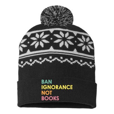 Ban Ignorance Not Books USA-Made Snowflake Beanie