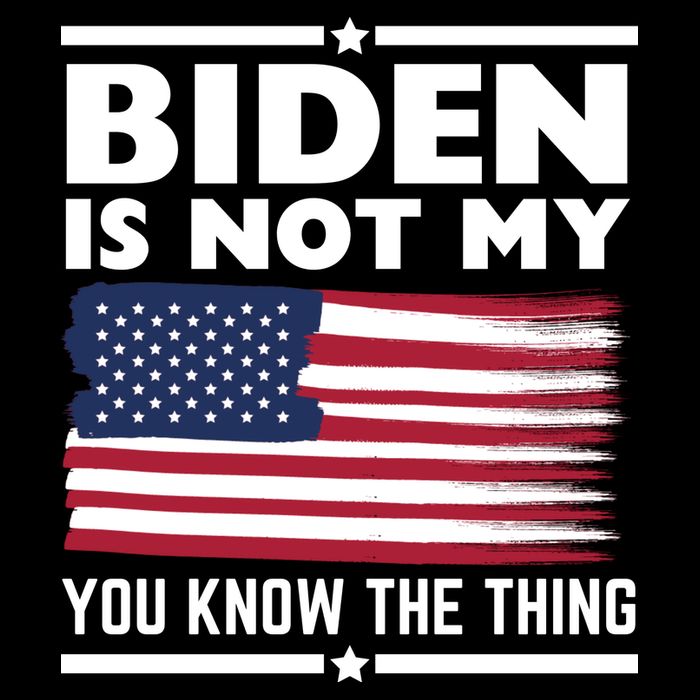 Biden Is Not My You Know The Thing Funny Anti Biden Political 7-Panel Snapback Hat