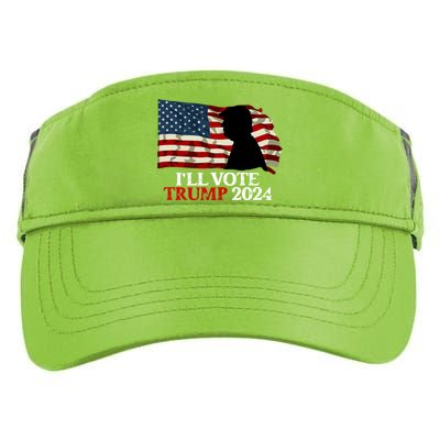 Biden Is Not My President ILl Vote Trump 2024 Gift Adult Drive Performance Visor