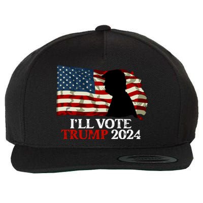 Biden Is Not My President ILl Vote Trump 2024 Gift Wool Snapback Cap