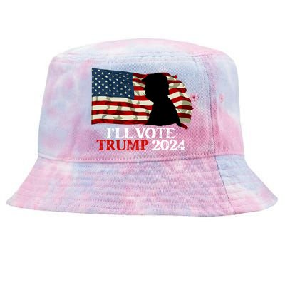 Biden Is Not My President ILl Vote Trump 2024 Gift Tie-Dyed Bucket Hat