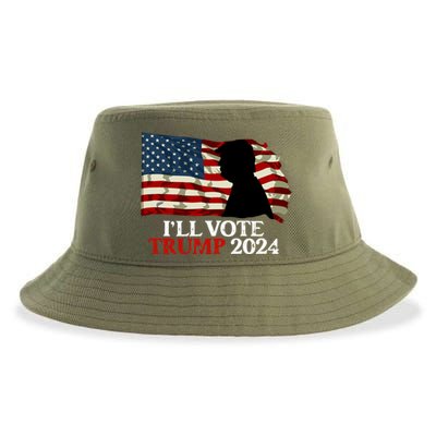 Biden Is Not My President ILl Vote Trump 2024 Gift Sustainable Bucket Hat