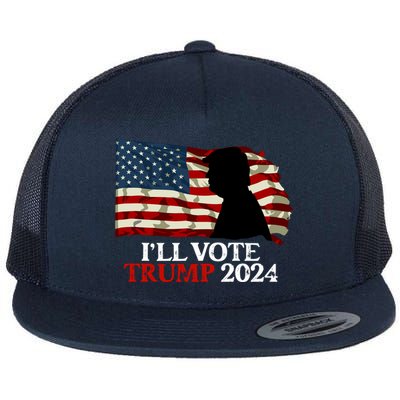 Biden Is Not My President ILl Vote Trump 2024 Gift Flat Bill Trucker Hat