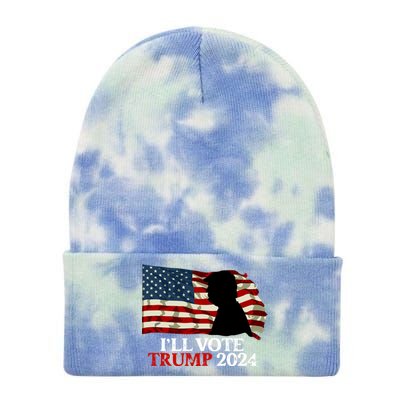 Biden Is Not My President ILl Vote Trump 2024 Gift Tie Dye 12in Knit Beanie