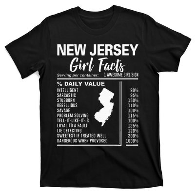 Born In New Jersey New Jersey Girl Facts T-Shirt