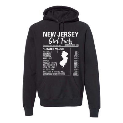 Born In New Jersey New Jersey Girl Facts Premium Hoodie