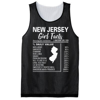 Born In New Jersey New Jersey Girl Facts Mesh Reversible Basketball Jersey Tank