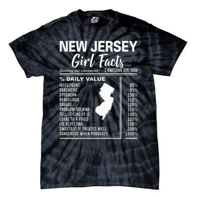 Born In New Jersey New Jersey Girl Facts Tie-Dye T-Shirt