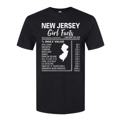 Born In New Jersey New Jersey Girl Facts Softstyle CVC T-Shirt