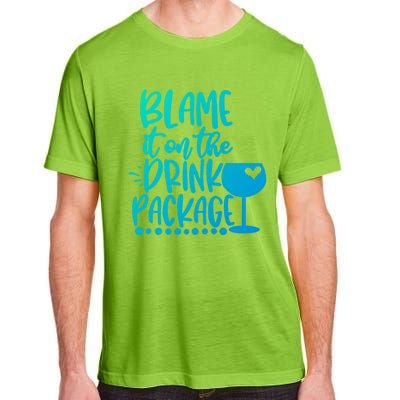 Blame It On The Package Cruise Alcohol Wine Lover Gift Adult ChromaSoft Performance T-Shirt