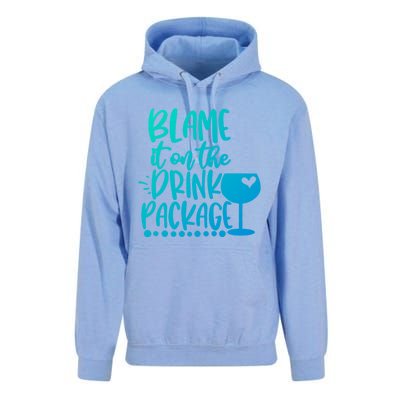 Blame It On The Package Cruise Alcohol Wine Lover Gift Unisex Surf Hoodie