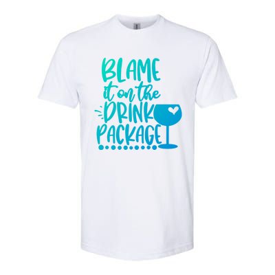 Blame It On The Package Cruise Alcohol Wine Lover Gift Softstyle® CVC T-Shirt