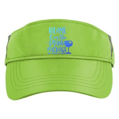 Blame It On The Package Cruise Alcohol Wine Lover Gift Adult Drive Performance Visor