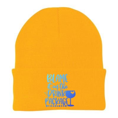 Blame It On The Package Cruise Alcohol Wine Lover Gift Knit Cap Winter Beanie