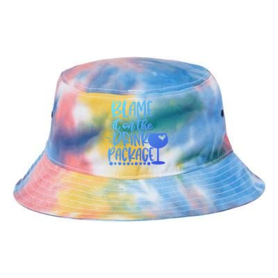 Blame It On The Package Cruise Alcohol Wine Lover Gift Tie Dye Newport Bucket Hat