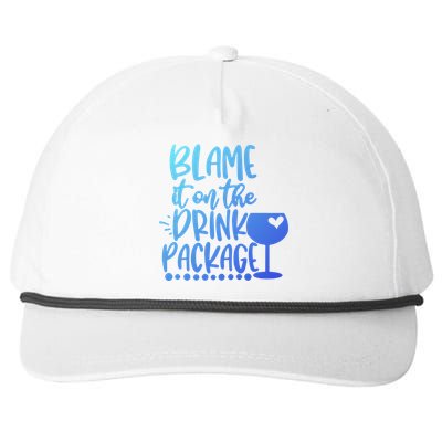 Blame It On The Package Cruise Alcohol Wine Lover Gift Snapback Five-Panel Rope Hat