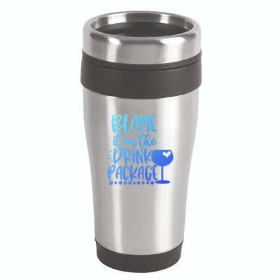 Blame It On The Package Cruise Alcohol Wine Lover Gift 16oz Travel Tumbler