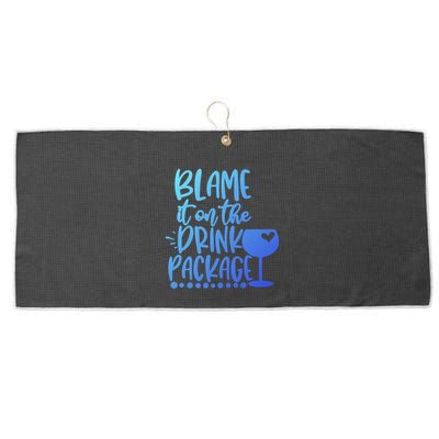Blame It On The Package Cruise Alcohol Wine Lover Gift Large Microfiber Waffle Golf Towel