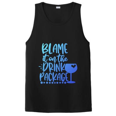 Blame It On The Package Cruise Alcohol Wine Lover Gift PosiCharge Competitor Tank