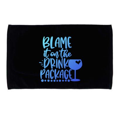 Blame It On The Package Cruise Alcohol Wine Lover Gift Microfiber Hand Towel