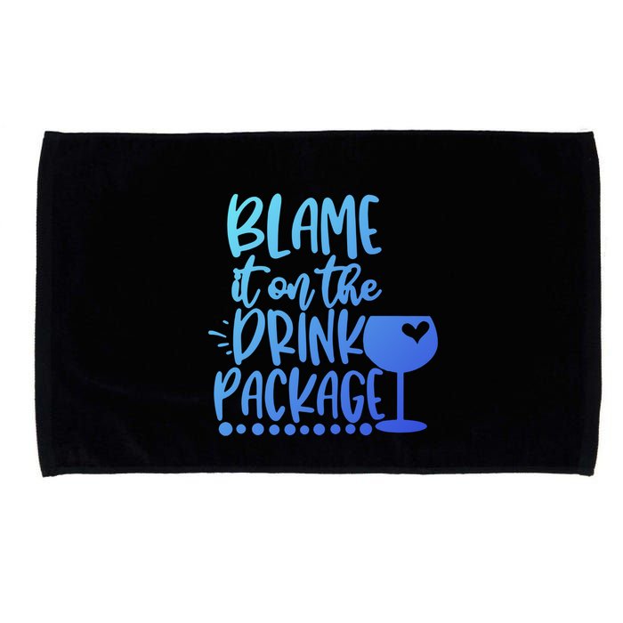 Blame It On The Package Cruise Alcohol Wine Lover Gift Microfiber Hand Towel